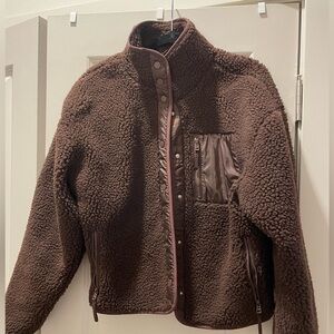 Brown fleece jacket